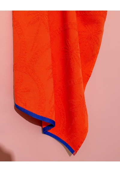 Madame Coco Palmie %100 Pamuk Plaj Havlusu - Turuncu - 70x150 Cm 8684427222836 Turuncu