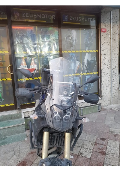 2019-23 Yamaha Tenere700 Şeffaf Ön Cam Zeus 13CM Uzun 42CM 4MM Tenere 700