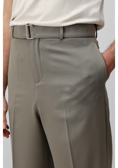 Antioch Relaxed Fit Kemerli Erkek Pantolon Haki
