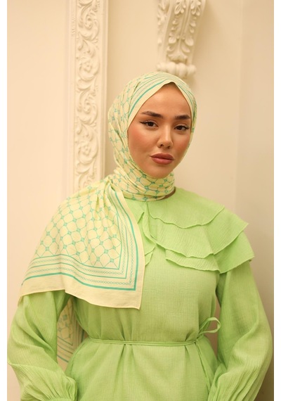 Silk Home Olinda Şal - 49005 - 13 Sarı Biskay Yeşili - Sarı Yeşil