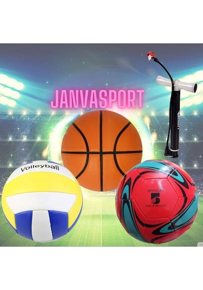 Çocuk Yetişkin Futbol Topu Voleybol Topu Basketbol Topu Seti Pompa Top Iğnesi
