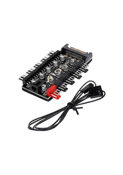 4988 10 Port Fan Power Sata Güç Switch Pwm Çoklayıcı
