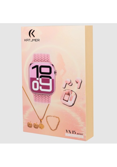 Katjmer VN15 Mini 5in1 Akıllı Saat + 3 Kordon Takı Seti +Bluetooth Kulaklık (Distribütör Garantili) Katjmer VN15 Mini 5in1 Akıllı Saat + 3 Kordon Takı Seti +Bluetooth Kulaklık (Distribütör Garantili)