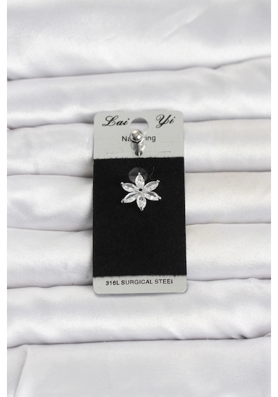 316l Cerrahi Çelik Lotus Model Göbek Piercing Çok Renkli