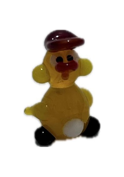 El Yapımı Mini Murano Cam Ördek Biblo A157-02
