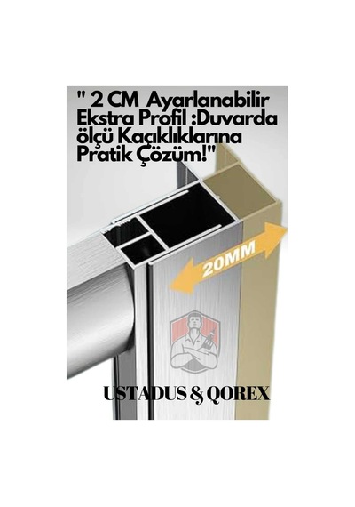 Marka - 6 Mm Karolaj Temper Cam Duşakabin H:190 Özel Seri Krom Aksesuar Diğer