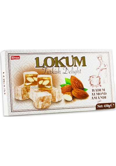 Elvan Bademli Lokum 450 Gr. ( 1 Paket)