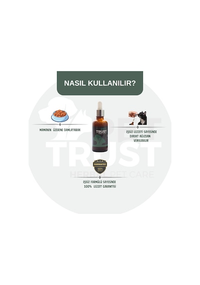 Pet Trust Herbal Pet Care Organik Kedi ve Köpekler İçin Tüy Dökülmesi Engelleyici 50 ML