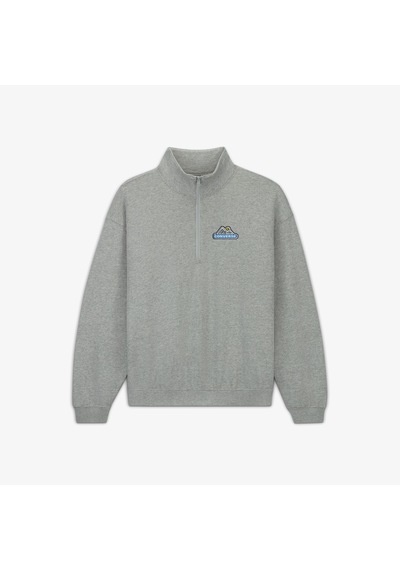 Converse Loose Fit Yarım Fermuarlı Erkek Gri Sweatshirt
