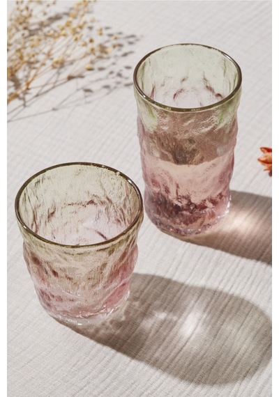 Karaca  Glacier Meşrubat Bardağı Kırmızı Yeşil 383 ml