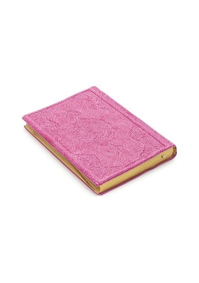 Suni Deri Çantalı - Arapça Kuranı Kerim - Hafız Boy - Bilgisayar Hatlı - Pembe