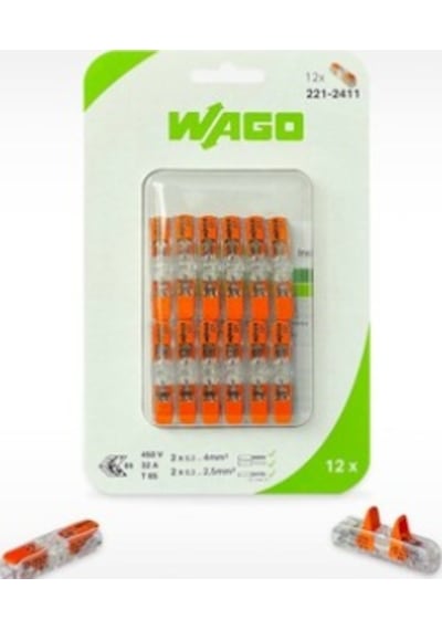 Wafo İnline Kollu Birleştirme Konektörü 221-2411 12 Li