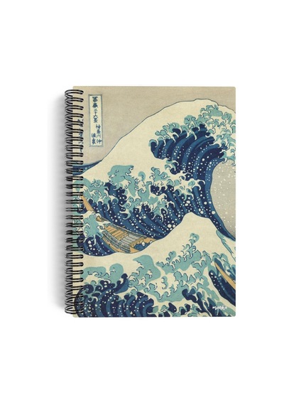 Katsushika Hokusai/the Great Wave Off Kanagawa,1829 / Spiralli Defter 05 / A5 / Çizgisiz / 100 Sayfa