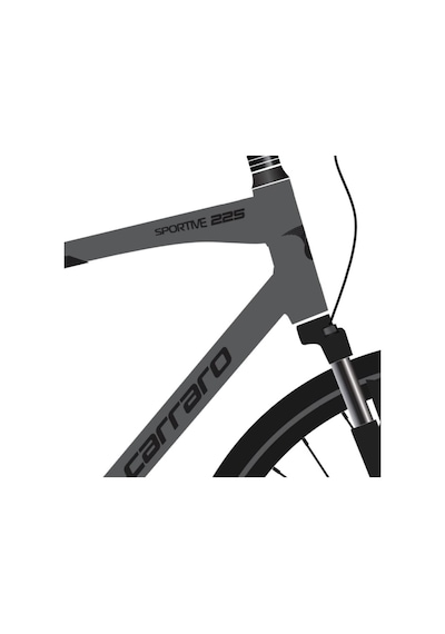 Carraro Sportive 225 Bisiklet 24v Hd Mat Gri -siyah M/45.7 Cm Koyu Gri - Siyah
