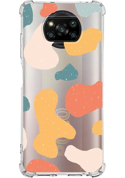 Xiaomi Poco X3 Pro Köşe Korumalı Antişok Kapak Grunge Tasarımlı Şeffaf Silikon Kılıf