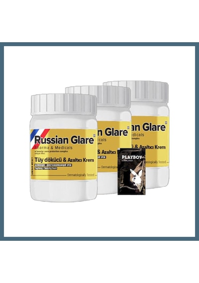 Agc Uygun Sepet Rusian Glare Tüy Kremi22-2:0344 Nano 3 Adet X 50 Ml Rus Merhemi + Yanında Jel Agc