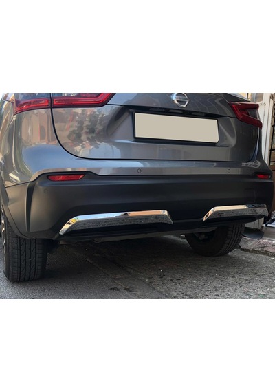 S-Dizayn  Nissan Qashqai Krom Arka Difüzör 2 Prç. 2017-2021