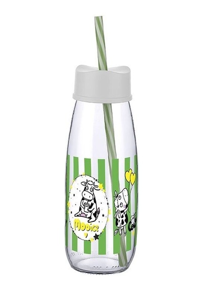 Hayvan Figürlü Pipetli Su Ve Süt Şişesi Cam 500 Ml Diğer