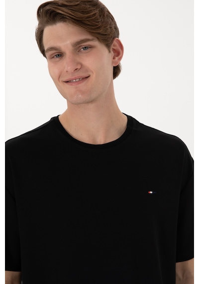 U.S. Polo Assn. Erkek Comfort Fit Bisiklet Yaka Siyah Tişört 50307322-VR046 U.S. Polo Assn. Erkek Comfort Fit Bisiklet Yaka Siyah Tişört 50307322-VR046