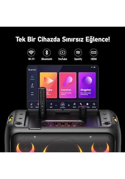 Ikarao Break X1 460 W 13.3" Karaoke Bluetooth 5.3 Hoparlör Seti