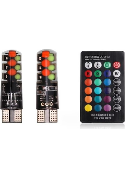T10 Kumandalı Rgb Led Park Ampulü