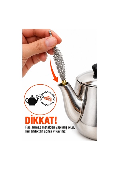 2'li Set Çaydanlık Süzgeci Kirpi Çay Süzgeci Paslanmaz Çelik Demlik Süzgeci Seti