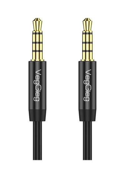 3.5mm Jack Trrs Hi-fi Örgülü Aux Mikrofon Ve Ses Kablosu 1 Metre