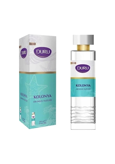 Duru Cam Şişe Okyanus Ferahlığı Kolonyası 200 Ml
