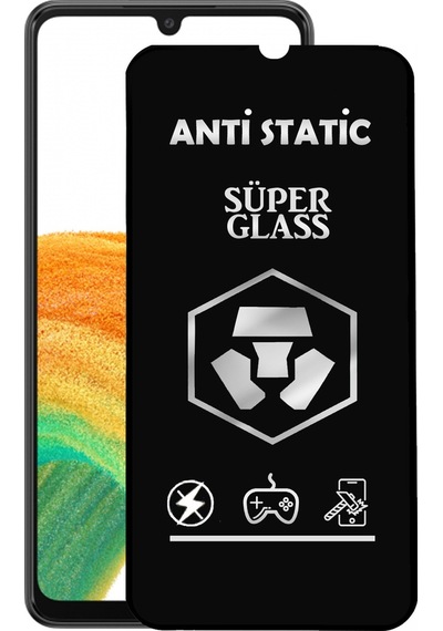 Samsung Galaxy A33 ile Uyumlu Tam Kaplayan Anti Statik Dayanıklı Süper Cam Ekran Koruyucu
