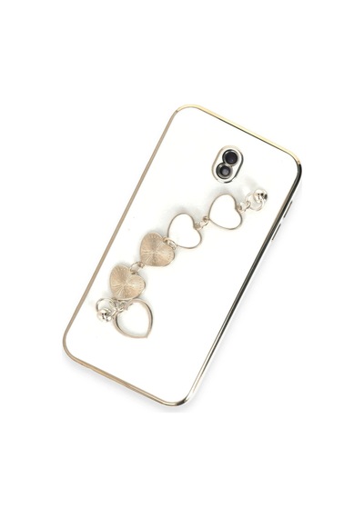 Newface Samsung Galaxy Uyumlu J7 Pro / J730 Kılıf Esila Silikon Glblseme - 42 - Beyaz