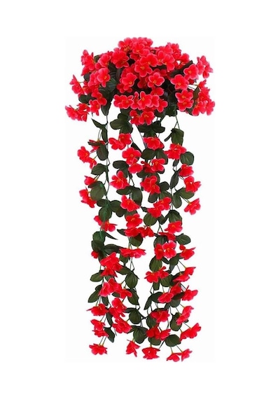 Nettenevime Yapay Çiçek Sarkan Begonvil Çiçeği Jumbo Fuşya Çok Renkli