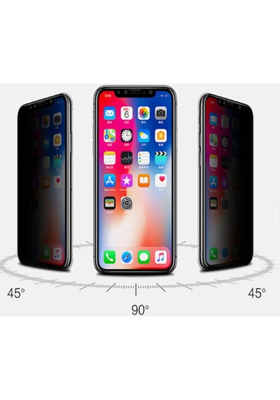 Apple Uyumlu   iPhone X Privacy Kavisli Gizlilik Filtreli Ekran Koruyucu