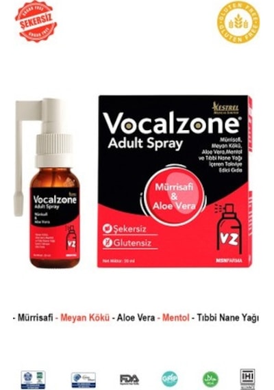 Vocalzone Yetişkin Boğaz Spreyi 20 ML