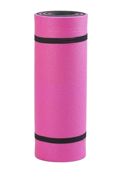 Çift Taraflı Yoga Minderi Ve Spor Matı, 16 Mm, 180x60 Cm, Pembe-siyah Diğer