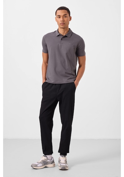 Tommylife Siyah Standart Fit Dokuma Hafif Esnek Chino Erkek Pantolon - 82176 Siyah