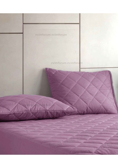 Formeya Pamukkale Alez Lila %100 Pamuk Kapitone Yastık Koruyucu Alez 2 Adet 50X70