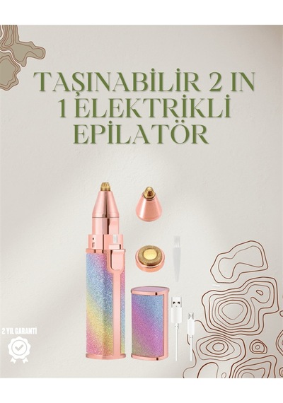 Mini Elektrikli Epilatör Cihazı Usb Şarjlı, Acısız Yüz Ve Kaş B