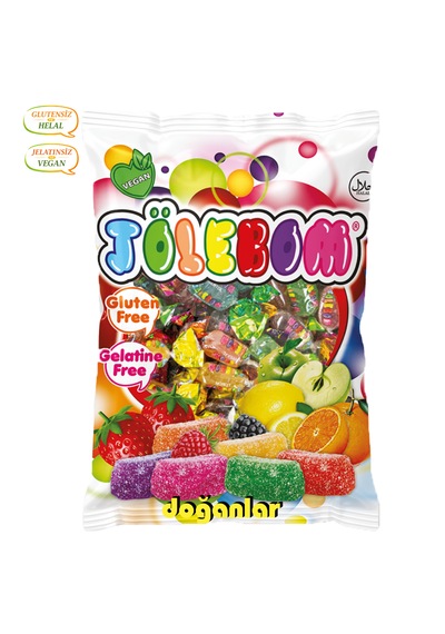 Jöle Şeker Jolebom Karışık 1 Kg. Jelatinsiz -gulutensiz-vegal-helal