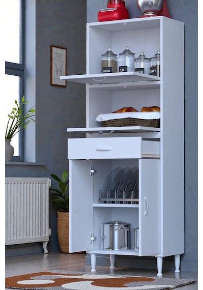 Eliusta Solaira 55 Cm Genişlik Kapaklı Mutfak Dolabı 4 Kapaklı, Çekmeceli Çok Amaçlı Mutfak/banyo Dolabı Beyaz Eliusta Solaira 55 Cm Genişlik Kapaklı Mutfak Dolabı 4 Kapaklı, Çekmeceli Çok Amaçlı Mutfak/banyo Dolabı Beyaz