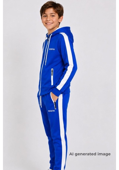 Pina Kids Erkek Çocuk Scuba Potential Kalın Şeritli Kapüşonlu Dalgıç Kumaş Eşofman Takımı Esf7026 Saks Pina Kids Erkek Çocuk Scuba Potential Kalın Şeritli Kapüşonlu Dalgıç Kumaş Eşofman Takımı Esf7026 Saks