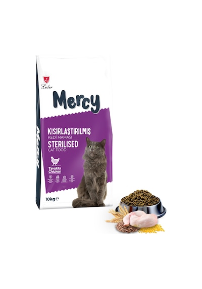 Mercy Tavuklu Kısırlaştırılmış Yetişkin Kedi Maması 10 KG