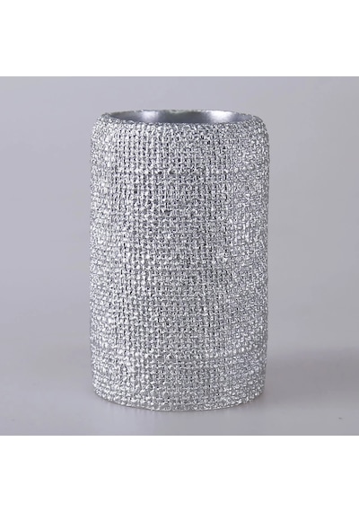 By Selim Natural Gümüş 5 Parça Polyester Banyo Seti Gümüş