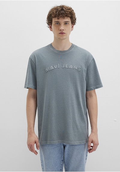 Mavi - Mavi Jeans Baskılı Yeşil Tişört 0612953-90960 Yeşil