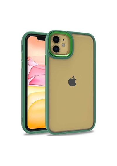 Apple Uyumlu iPhone 11 Kilif Kamera Nikelaj Kenar Renkli Kapak 541240826