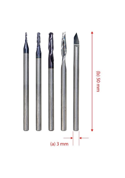 Titi 5527 Karbür Gravür Oyma Seti 5 Parça Sap:3mm