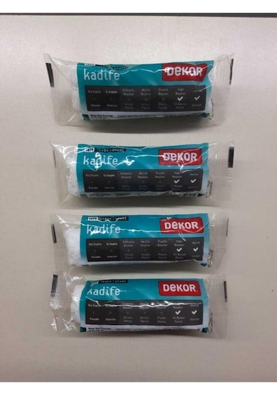 Dekor Kadife Parmak 4 Adet Yedek Rulo - 10 Cm Ürün Kodu:1079