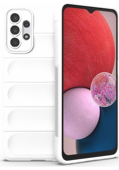 Samsung Galaxy A23 5G Uyumlu Silikon Kılıf - Kamera Korumalı Esnek Airbag Kapak - Beyaz