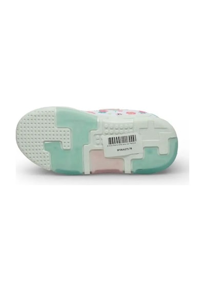 Desenli Işıklı Düz Taban-pedli Çocuk Sneaker Beyaz
