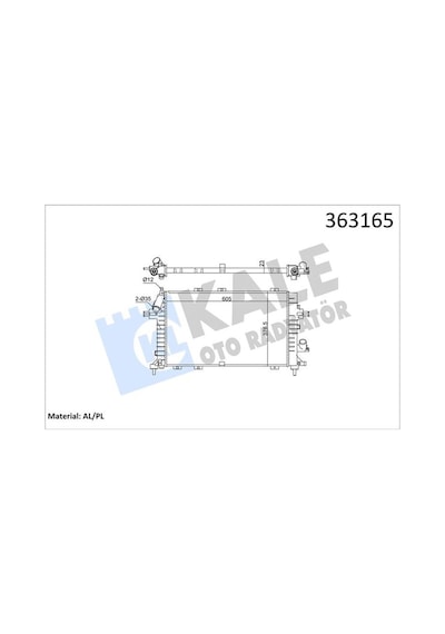 Kale-radyator Su Radyatörü Opel Astra H 1.3/1.7/1.9 Cdtı 04 Zafıra 1.7/1.9 Cdtı 05 Mt Ac/na C Mekanik 6 05x376.5x23 363165 13143570 1300269 13128925 1300271
