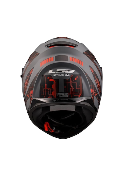 Ls2 Stream Evo Tect Mat Gri - Siyah - Kırmızı Kask